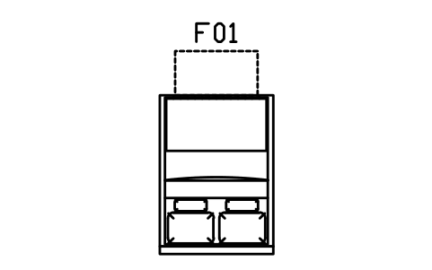 침대, 발치 서랍, 더블, 1400 x 2000 심볼 미리보기, 블록 CMM_BED_DRAWER_1400