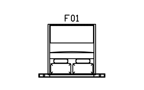 침대, 헤드보드 선반, 킹, 1800 x 2000 심볼 미리보기, 블록 CMM_BED_LEDGE_1800