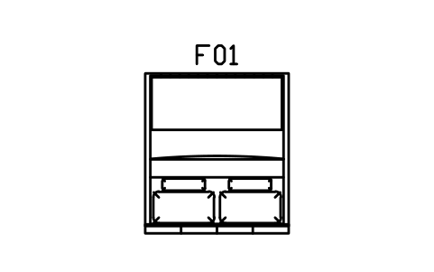 침대, 패널 헤드, 킹, 1800 x 2000 심볼 미리보기, 블록 CMM_BED_UPH_1800