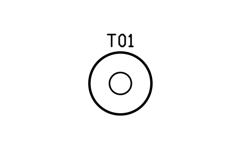 식탁, 원형, 1350 심볼 미리보기, 블록 CMM_DINING_RND_1350