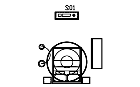 침실 세트, 플로팅 침대와 벽장 심볼 미리보기, 블록 CMM_SET_BEDROOM_FLOAT
