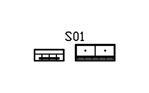 현관 세트, 신발장, 벤치, 거울 심볼 미리보기, 블록 CMM_SET_ENTRY