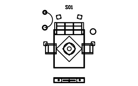 거실 세트, 소파와 미디어 월 심볼 미리보기, 블록 CMM_SET_LIVING_MEDIA