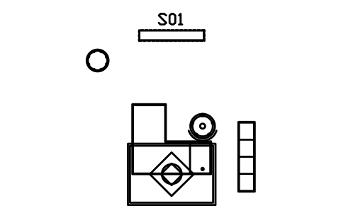 홈 오피스 세트, L자 책상과 선반 심볼 미리보기, 블록 CMM_SET_OFFICE_L
