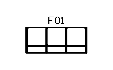 소파, 팔걸이 없음, 3인용 심볼 미리보기, 블록 CMM_SOFA_ARMLESS_3