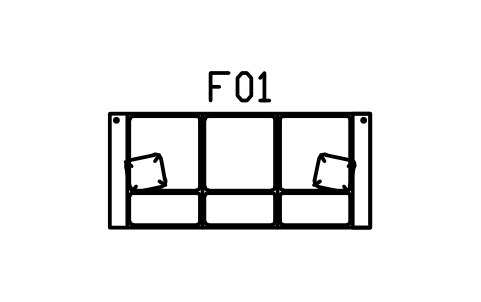 소파, 깊은 좌석, 3인용 심볼 미리보기, 블록 CMM_SOFA_DEEP_3