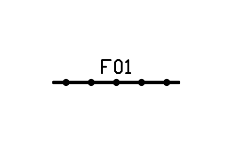 트랙 조명, 2400, 5헤드 심볼 미리보기, 블록 CMM_TRACK_2400