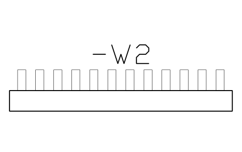 Vorschau des Symbols Comb busbar, 3 phase, 12 pitch, Block CPL_COMB_BUSBAR