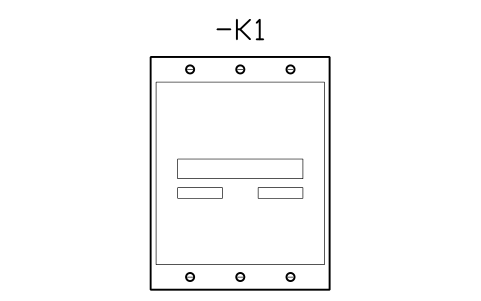 Vorschau des Symbols Contactor 150 A, 3 pole, Block CPL_CONTACTOR_150A