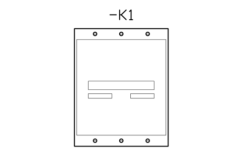 Vorschau des Symbols Contactor 185 A, 3 pole, Block CPL_CONTACTOR_185A