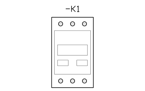 Vorschau des Symbols Contactor 18 A, 3 pole, Block CPL_CONTACTOR_18A