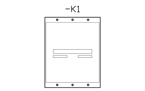 Vorschau des Symbols Contactor 265 A, 3 pole, Block CPL_CONTACTOR_265A