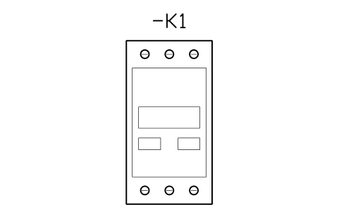 Vorschau des Symbols Contactor 38 A, 3 pole, Block CPL_CONTACTOR_38A