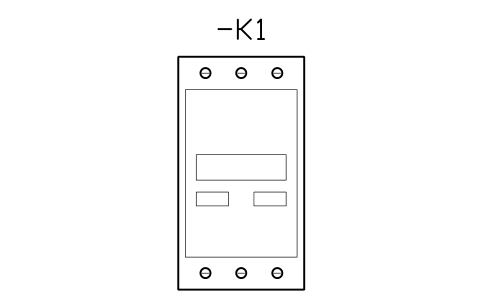 Vorschau des Symbols Contactor 50 A, 3 pole, Block CPL_CONTACTOR_50A