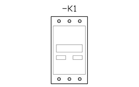 Vorschau des Symbols Contactor 65 A, 3 pole, Block CPL_CONTACTOR_65A