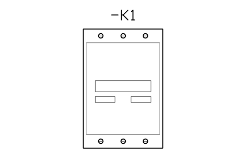 Vorschau des Symbols Contactor 80 A, 3 pole, Block CPL_CONTACTOR_80A