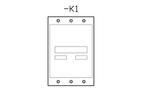 Vorschau des Symbols Contactor 95 A, 3 pole, Block CPL_CONTACTOR_95A