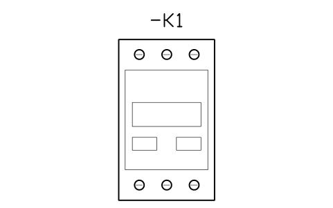 Vorschau des Symbols Contactor 9 A, 3 pole, Block CPL_CONTACTOR_9A