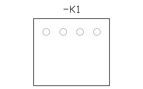 Vorschau des Symbols Auxiliary contact block, 4 pole, Block CPL_CONTACTOR_AUX_BLOCK