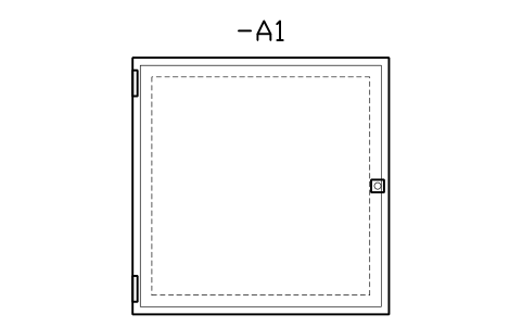 Vorschau des Symbols Wall enclosure 400 x 400, Block CPL_ENC_400X400