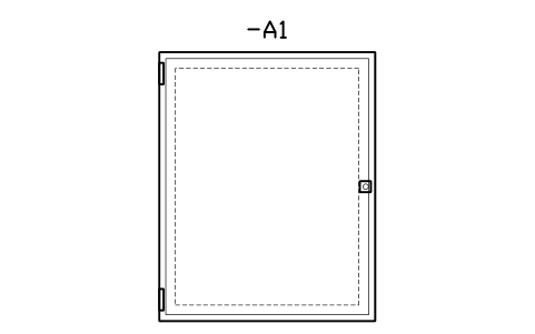 Vorschau des Symbols Wall enclosure 400 x 500, Block CPL_ENC_400X500