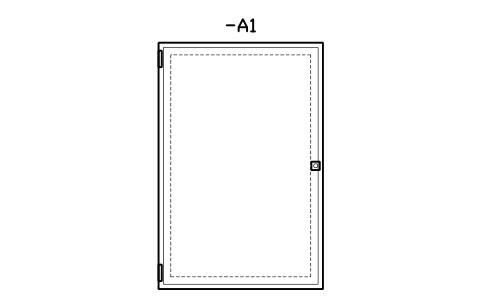 Vorschau des Symbols Wall enclosure 400 x 600, Block CPL_ENC_400X600