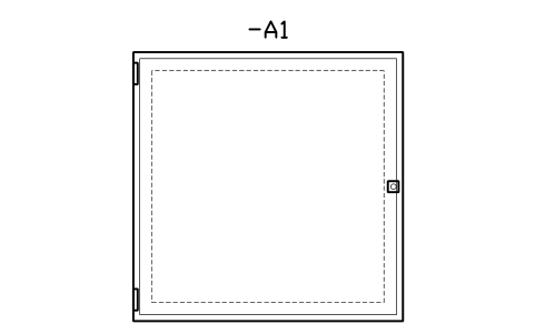 Vorschau des Symbols Wall enclosure 500 x 500, Block CPL_ENC_500X500