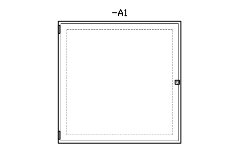 Vorschau des Symbols Wall enclosure 600 x 600, Block CPL_ENC_600X600