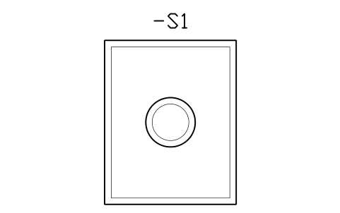 Vorschau des Symbols Pushbutton station, 1 hole, Block CPL_ENC_PB_STATION_1