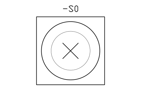 Vorschau des Symbols Emergency stop with yellow collar plate, Block CPL_ESTOP_PLATE
