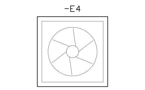 Vorschau des Symbols Fan and filter unit 92 mm, Block CPL_FAN_FILTER_92