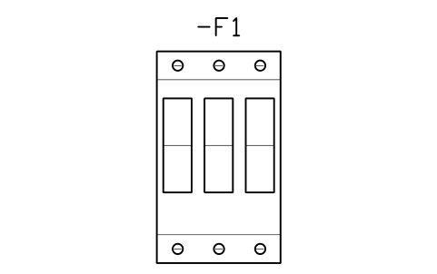 Vorschau des Symbols Fuse holder 10 x 38, 3 pole, Block CPL_FUSE_HOLDER_3P