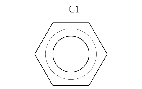 Vorschau des Symbols Cable gland M32, Block CPL_GLAND_M32