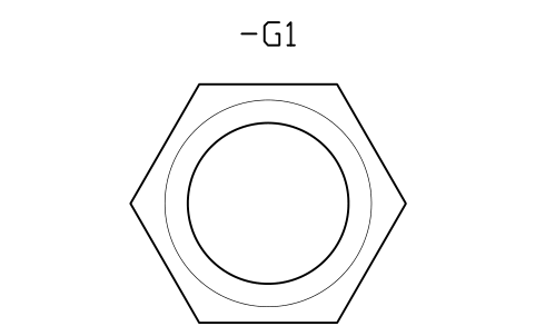 Vorschau des Symbols Cable gland M40, Block CPL_GLAND_M40