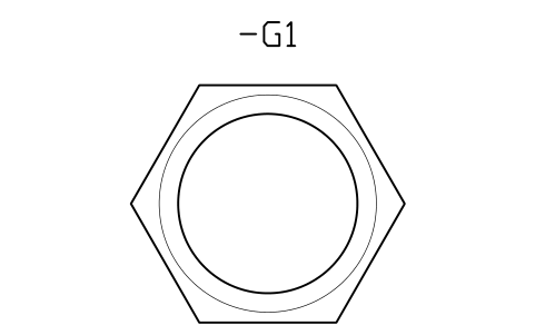 Vorschau des Symbols Cable gland M50, Block CPL_GLAND_M50