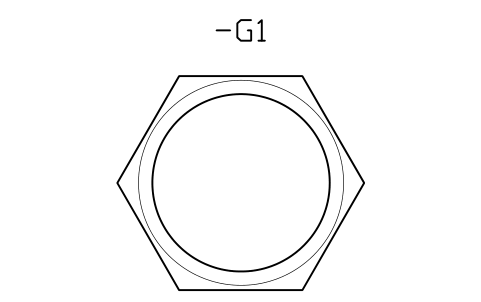 Vorschau des Symbols Cable gland M63, Block CPL_GLAND_M63