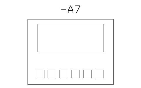 Vorschau des Symbols HMI panel with keys, cutout, Block CPL_HMI_KEYPAD