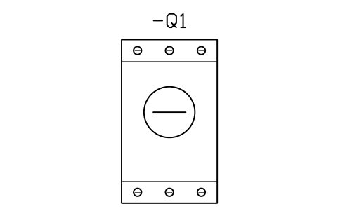 Vorschau des Symbols Isolator switch on rail, 3 pole, Block CPL_ISOLATOR_3P