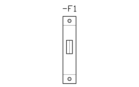Vorschau des Symbols Miniature circuit breaker, 1 pole, Block CPL_MCB_1P