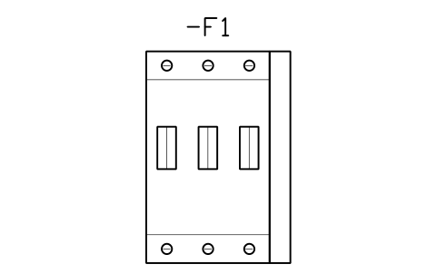 Vorschau des Symbols MCB with auxiliary contact, 3 pole, Block CPL_MCB_AUX