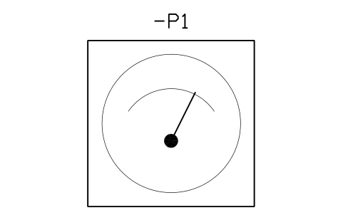 Vorschau des Symbols Analog panel meter 96 x 96, Block CPL_METER_ANALOG