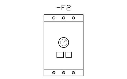 Vorschau des Symbols Thermal overload relay 105 A, Block CPL_OVERLOAD_105A
