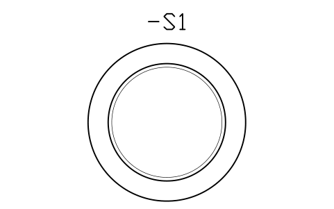 Vorschau des Symbols Pushbutton, flush, blue, Block CPL_PB_BLUE