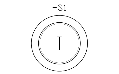 Vorschau des Symbols Pushbutton, flush, green (I), Block CPL_PB_GREEN