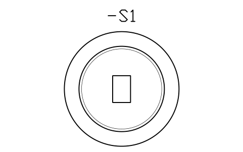 Vorschau des Symbols Pushbutton, flush, red (O), Block CPL_PB_RED