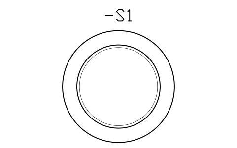Vorschau des Symbols Pushbutton, flush, yellow, Block CPL_PB_YELLOW