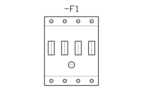 Vorschau des Symbols Residual current device, 4 pole, Block CPL_RCD_4P
