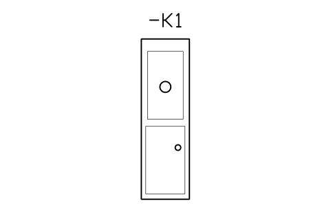 Vorschau des Symbols Plug-in relay with socket, 27 mm, Block CPL_RELAY_PLUG_IN