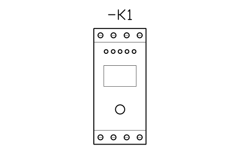 Vorschau des Symbols Safety relay, 45 mm, Block CPL_RELAY_SAFETY_45