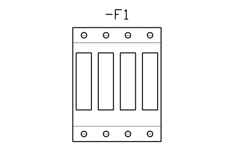 Vorschau des Symbols Surge protective device, 3P+N, Block CPL_SPD_3PN